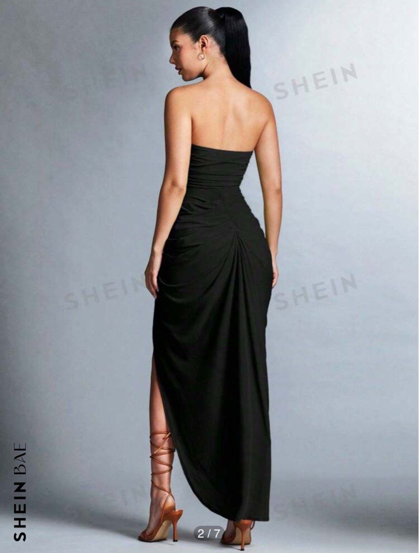 Strapless Ruched Dress (Category: Evening dresses & gowns) located in Pasig City. Submitted by _missdee (Listing ID 1335249772, Image 2). Description: Super sexy in actual, wore it once for a wedding 💕 Ideal for XS-S body size .