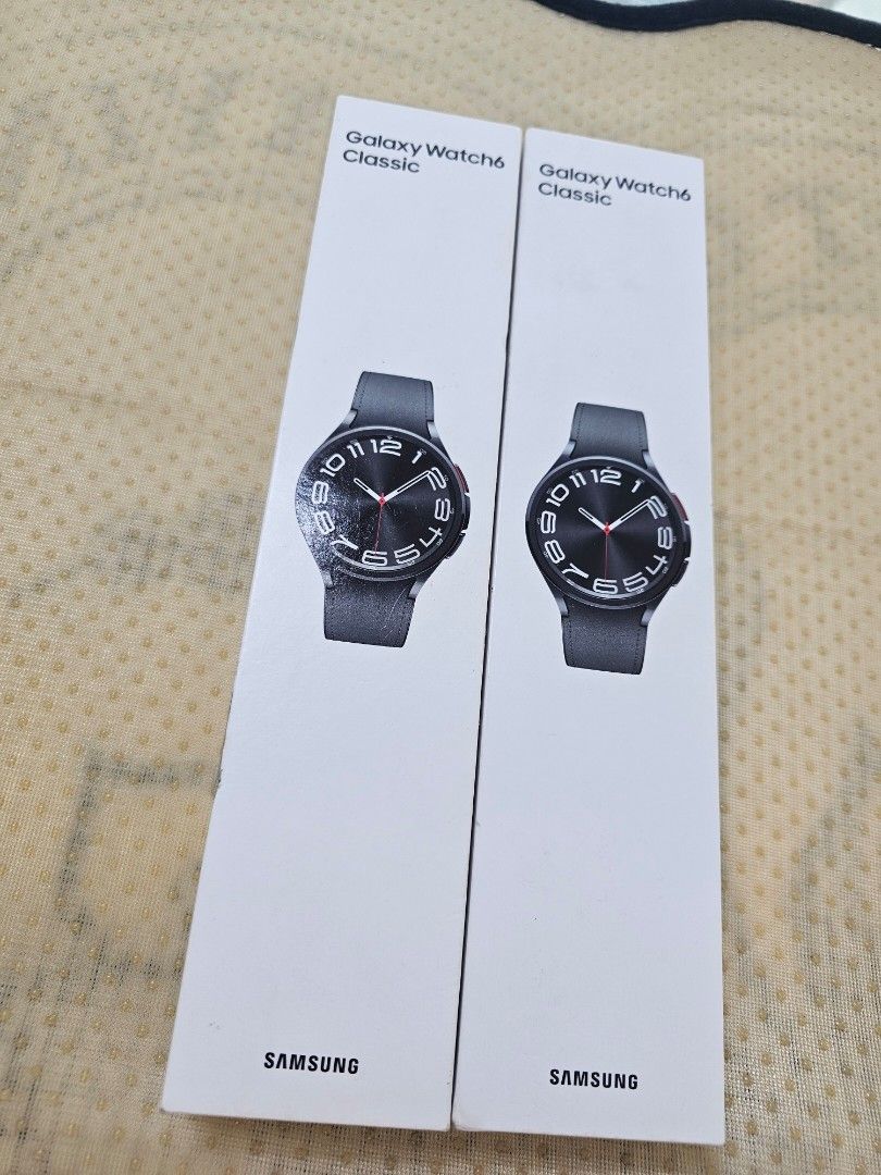 Galaxy Watch 6 classic 43mm (Category: Wearables & Smart Watches) located in San Juan City. Submitted by AshleyandLynGeneralmerchandise (Listing ID 1335247772, Image 1). Description: Fb Page: Ashley & Lyn Mode of Payment: Cash Bank Transfer GCash & Paymaya Installment: Credit Card Ggives Home Credit Cash on Delivery Shipping Meet Up Trade In You can visit our Physical store in Stall number Y-07 Aquarium Greenhills Mall LOOK: Jenny.
