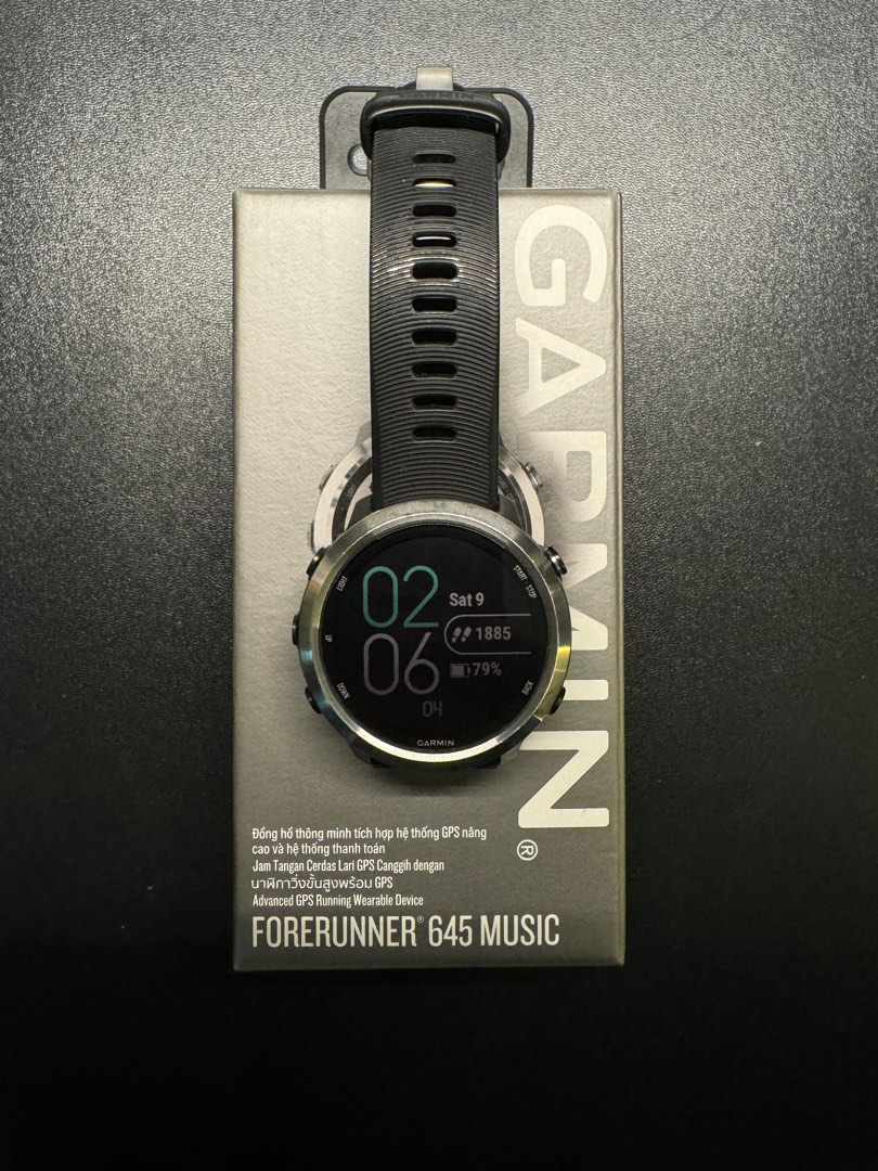 Garmin Forerunner 645 Music With Spotify Mobile Phones Gadgets Wearables Smart Watches on Carousell