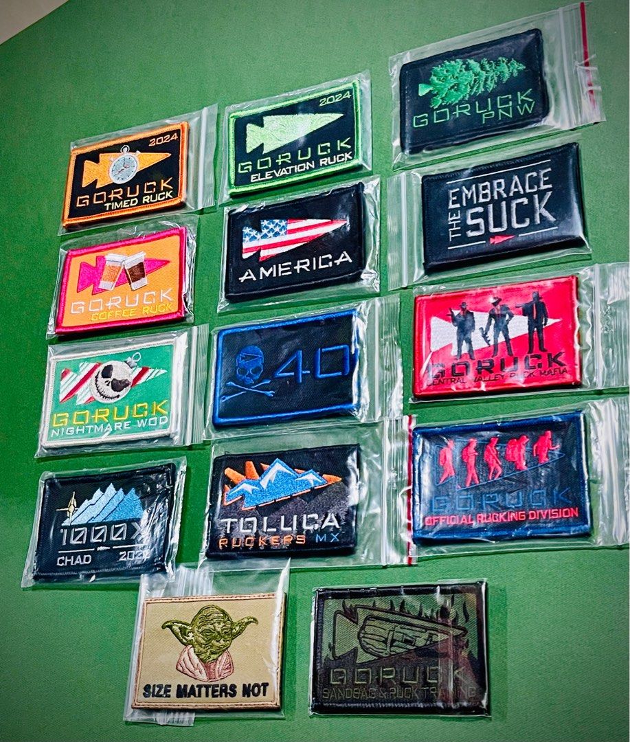 GORUCK Morale Patch (Category: Backpacks) located in Singapore. Submitted by bobafett_1138 (Listing ID 1335307626, Image 4). Description: $10 - $14 each Clearing out personal collection Coffee Ruck -SOLD EMBRACE Suck -SOLD Official Rucking - SOLD Timed Ruck - SOLD PNW Tree -SOLD Hot Sauce -SOLD Nightmare -SOLD Trident -SOLD OP Legacy -SOLD Last pic - SOLD ✅Self collect at 120109 To to be mutually arranged ❌No meeting at MRT station ❌No mailing GO