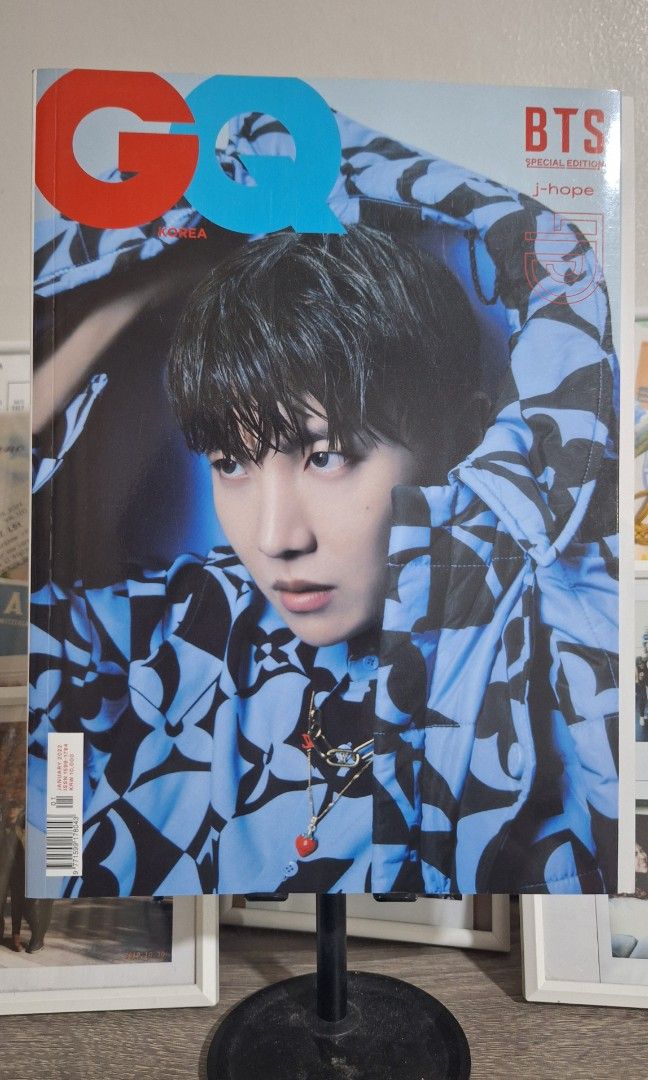 GQ magazine - Jhope (Category: Magazines) located in Manila. Submitted by tinypluto (Listing ID 1335372361, Image 1). Description: Decluttering! Payment first via Gcash or BPI before shipping out. Shipping via Grab, Lalamove, JnT only; SF to be shouldered by buyer. :).