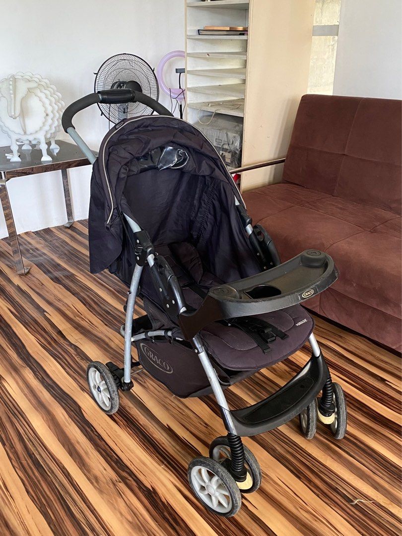 Graco Mirage Plus Baby Kids Stroller (Category: Strollers) located in Taguig. Submitted by RoseTags (Listing ID 1335354808, Image 1). Description: -Full Reclined Backrest -With Canopy Hood -With Bumper Bar -2 in 1 Stroller System -Removable Fabrics -Belts Adjustable.