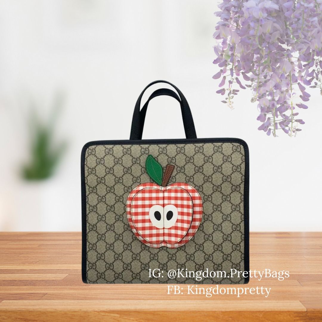 Gucci GG Supreme Apple Kids Tote Bag Classic Canvas Pre order Luxury Bags Wallets on Carousell