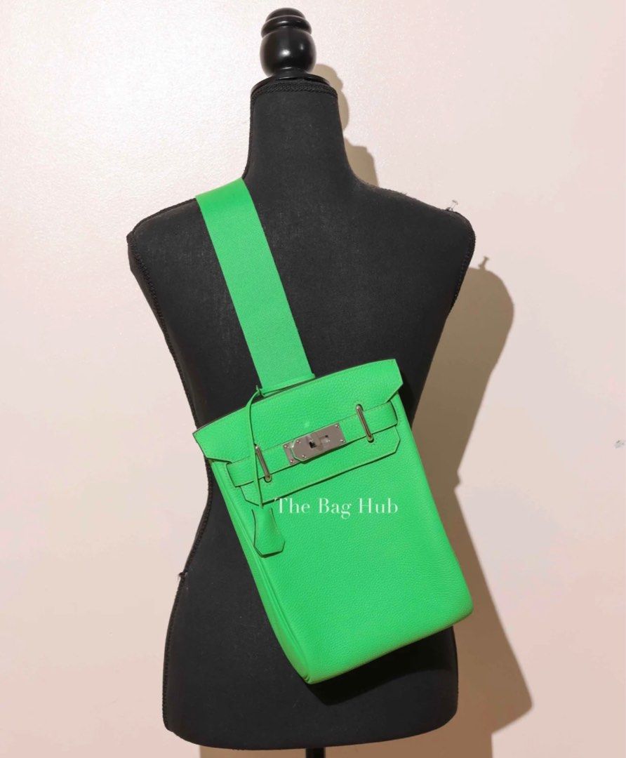 HERMES GREEN VERT COMICS HAC A DOS TOGO BACKPACK BAG (Category: Luxury Bags & Wallets) located in Mandaluyong City. Submitted by luxuryfindsforless (Listing ID 1335385360, Image 2). Description: Condition: Brand New Inclusions: Comes with box, dust bag, care booklet, paper bag Dimensions: 6.9”L x 10.5”H x 3.5”D Date code/Stamp: W I S 884 KT .