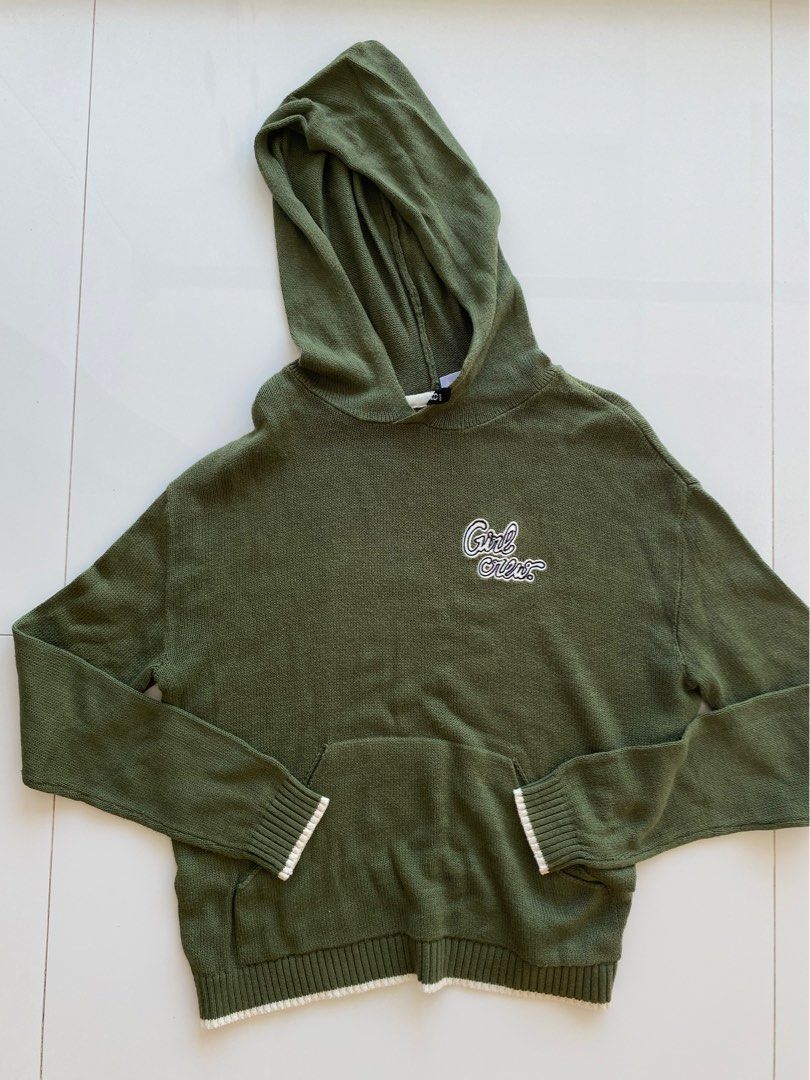 H&m olive green hoodie clearance