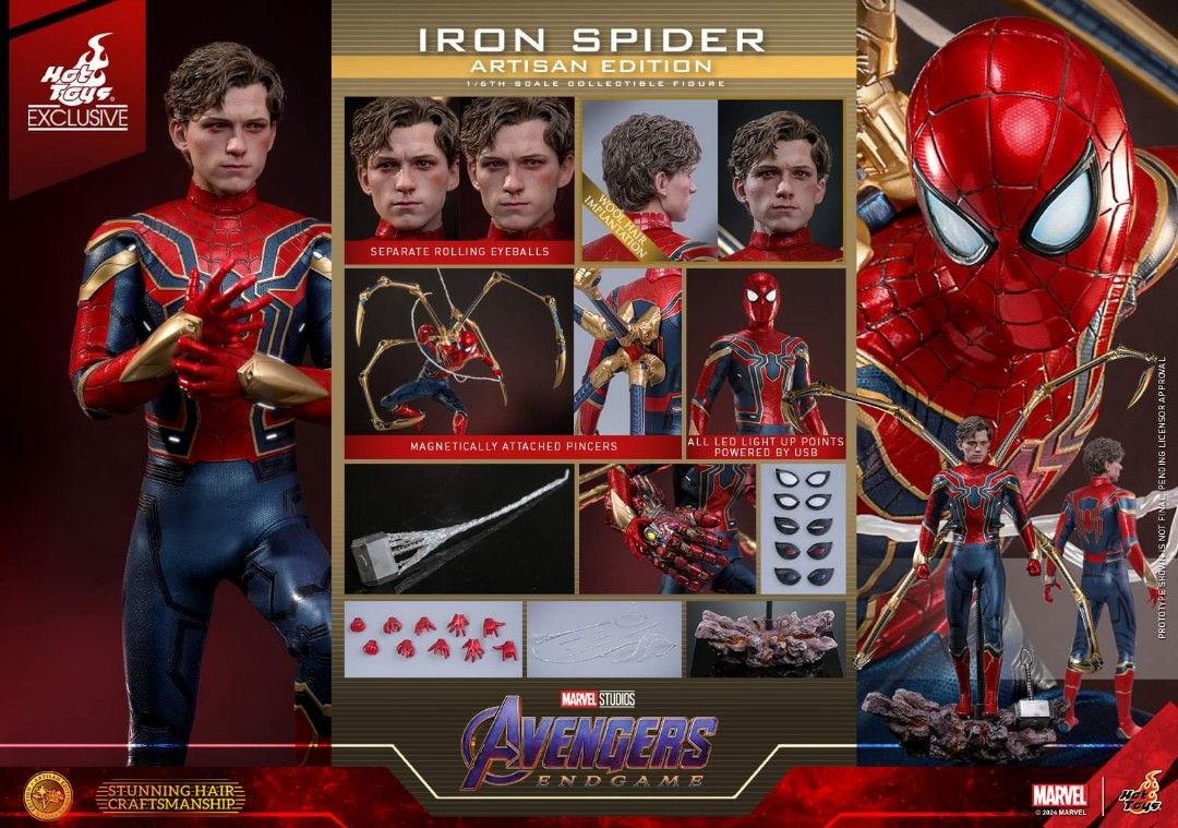 Suit Iron Spiderman Hot Toys Hot Toys 1/6 12