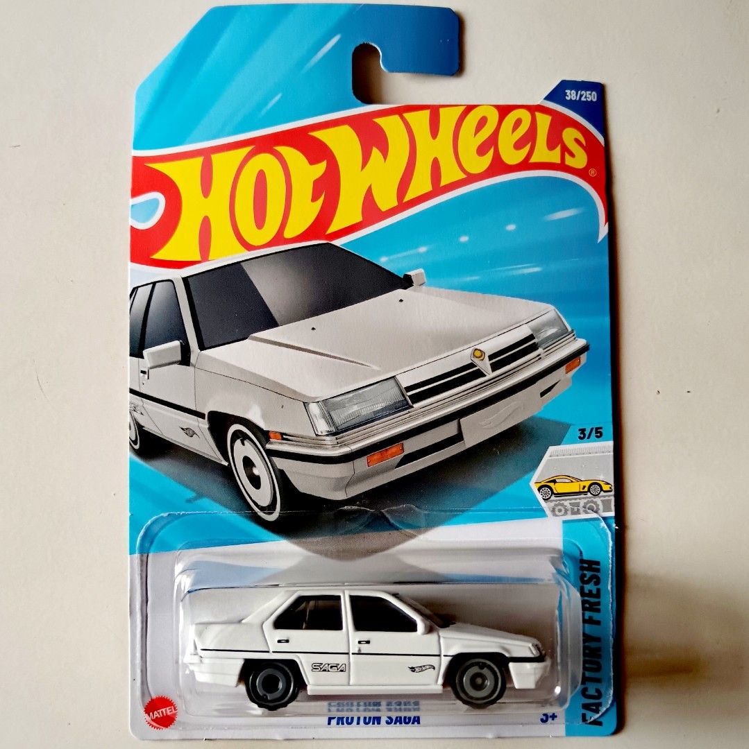 HOT WHEELS CASE B 2025 Proton Saga White Diecast 1 64 Scale