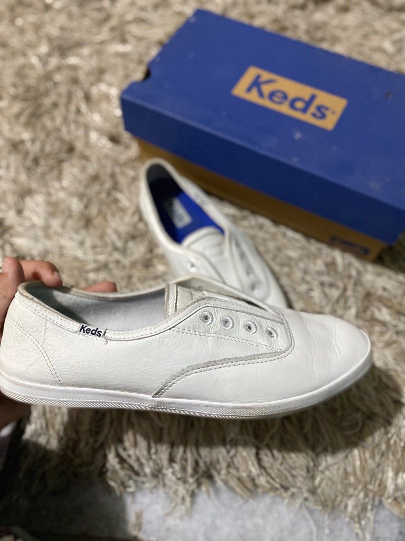 Keds Chillax Leather White Keds Women's Online Chillax Laceless