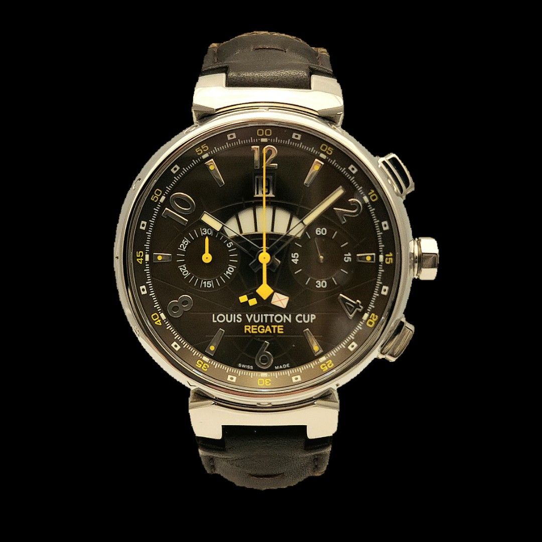 Louis Vuitton Tambour Regatta LV Cup Chronograph Automatic Stainless Steel Model Ref. Q1021 in Pre owned Mint Condition Luxury Watches on Carousell