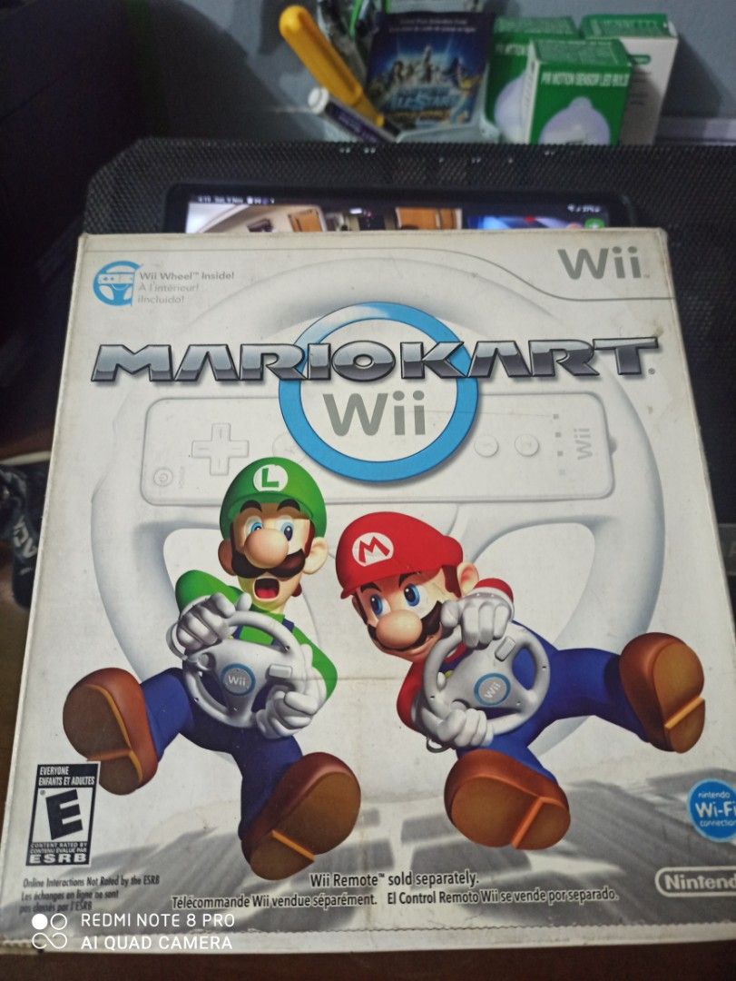 Mario kart Wii with game (Category: Controllers) located in Taguig. Submitted by sonnydela.cruz (Listing ID 1335318274, Image 1). Description: Nintendo Wii accessories Wii wheel with game included CD mario kart Wii.