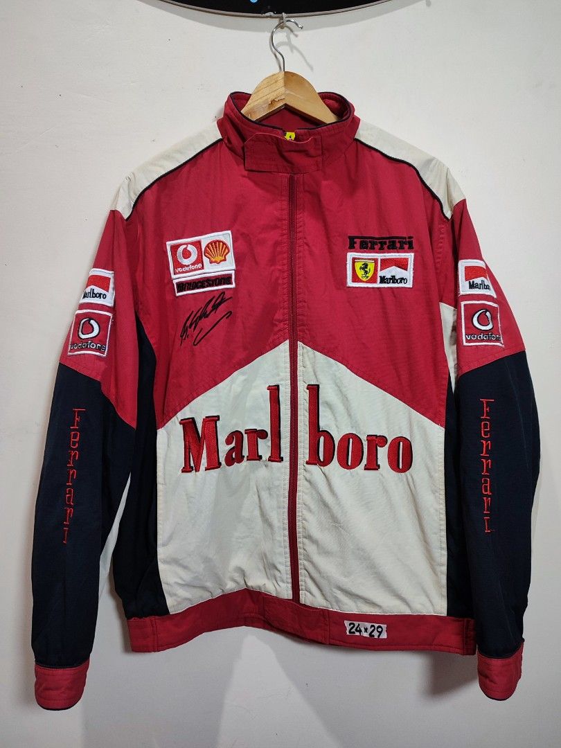 MARLBORO FERRARI VINTAGE RACING JACKET 2005 Men s Fashion Coats Jackets and Outerwear on Carousell
