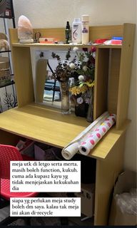 Rabbit Foldable Table Anti-slip Bed Mini Table Laptop Study Table Meja ...