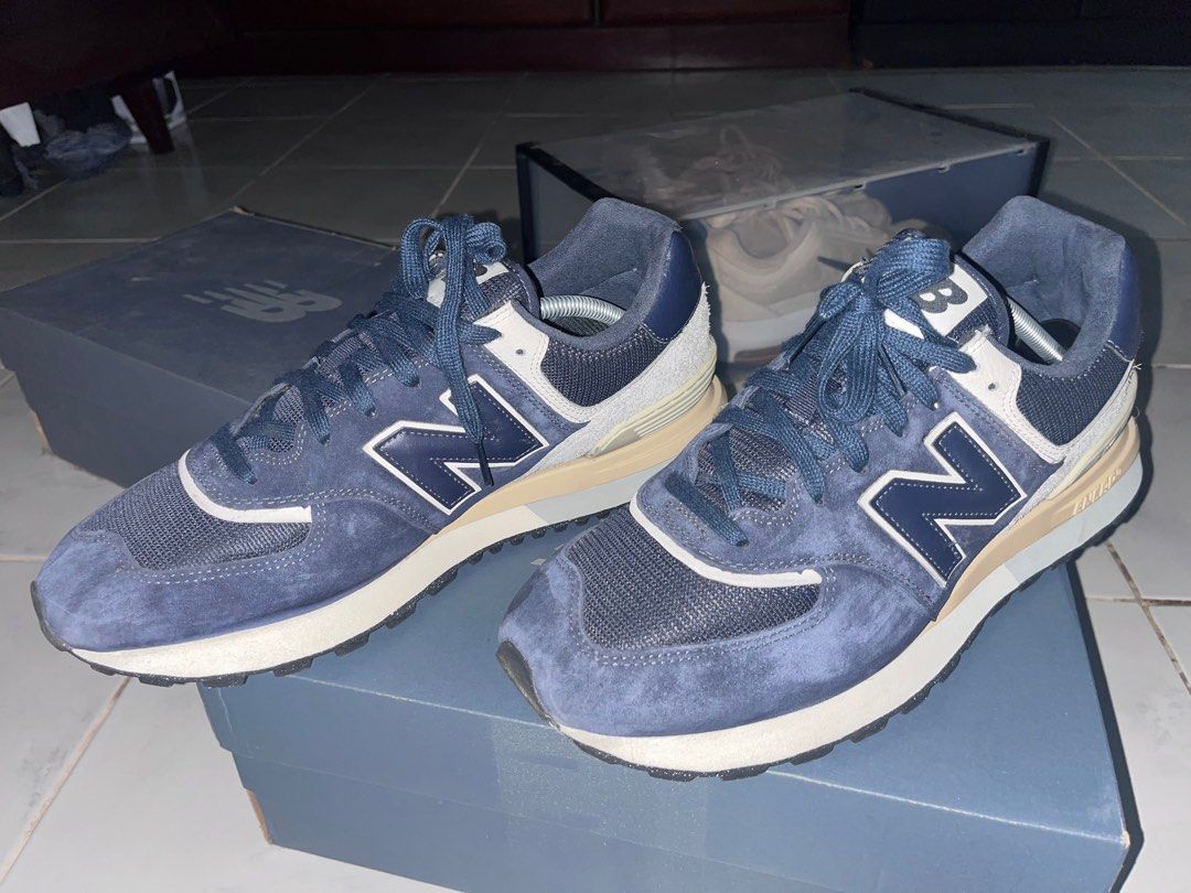New Balance 575 Legacy Navy Blue Men s Fashion Footwear Sneakers on Carousell