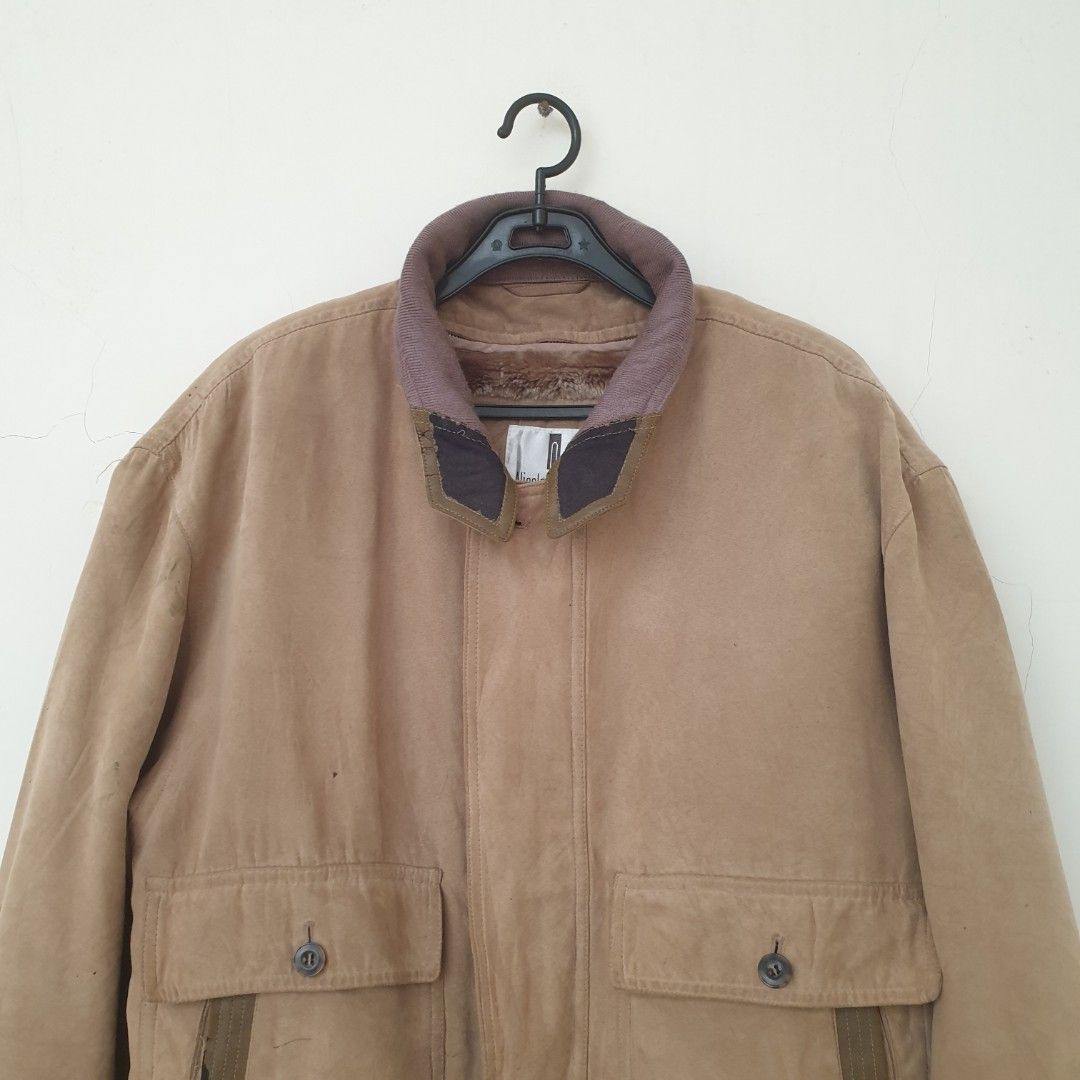 Nicole St Gilles Suede Work Double Layer Warm Jacket Vintage not Hoodie Harrington Windbreaker Carhartt Detroit Patagonia Lacoste Fred Perry Timberland Caterpillar Baracuda BEAMS Fesyen Pria Pakaian B...