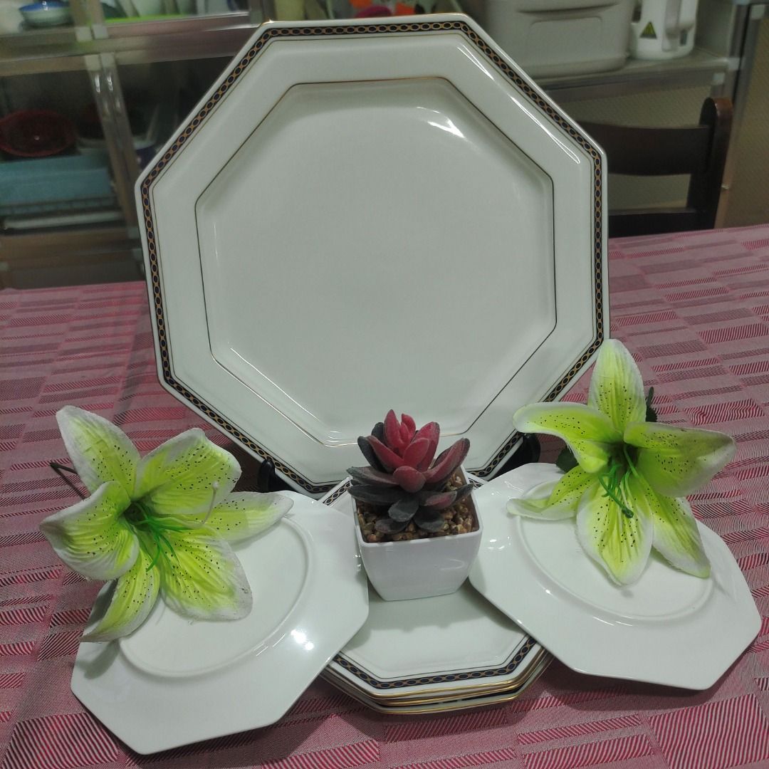 Octagon Chain Givenchy Plates Set, Furniture & Home Living, Kitchenware ...