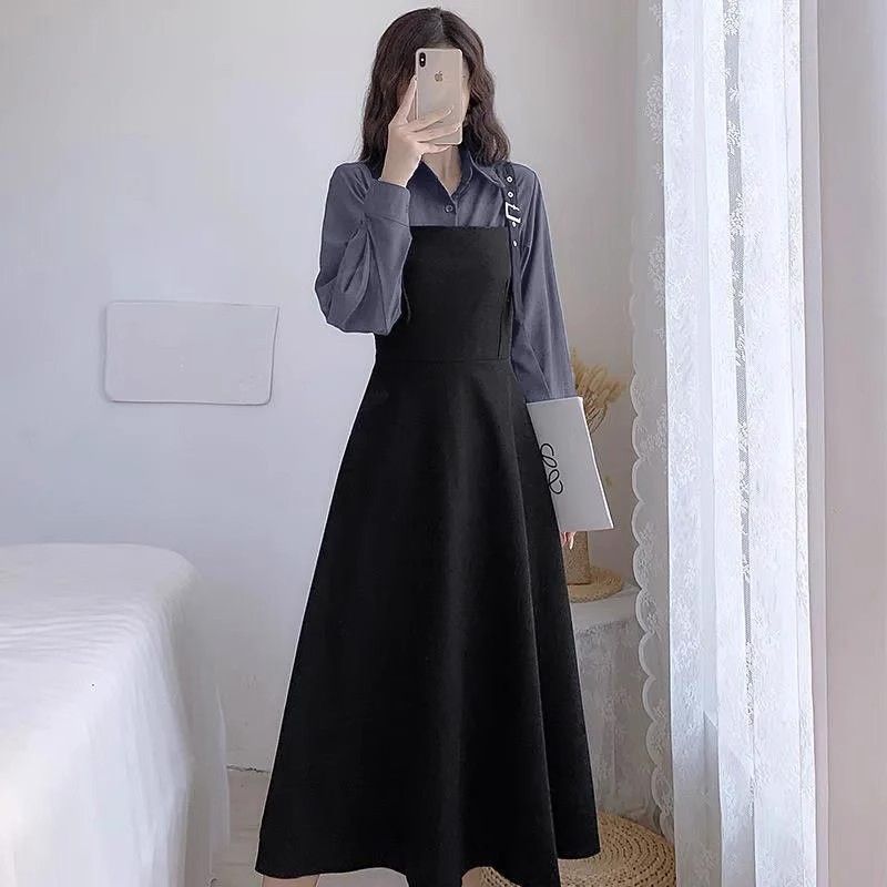 Overall dress korean style, Fesyen Wanita, Pakaian Wanita, Jumpsuits di  Carousell