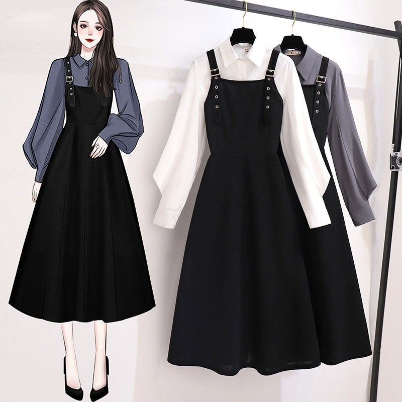 Overall dress korean style, Fesyen Wanita, Pakaian Wanita, Jumpsuits di  Carousell