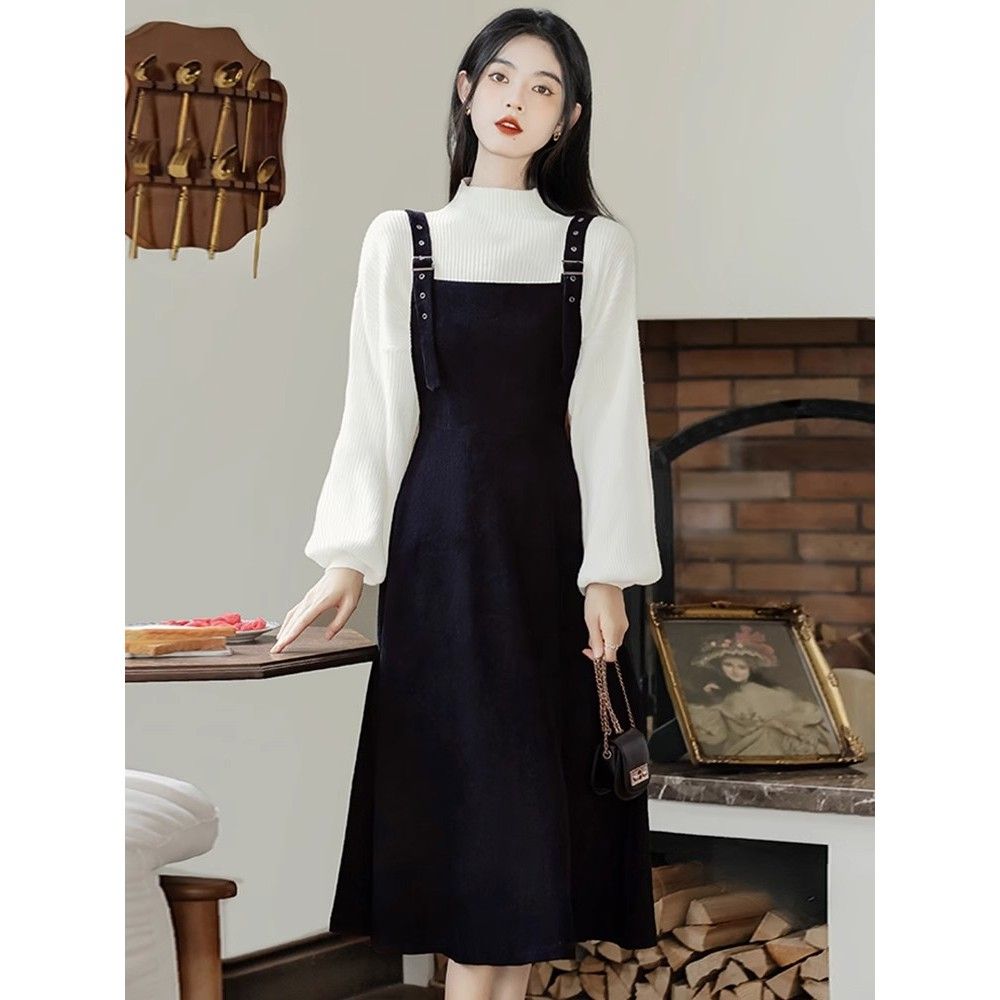 Overall dress korean style, Fesyen Wanita, Pakaian Wanita, Jumpsuits di  Carousell