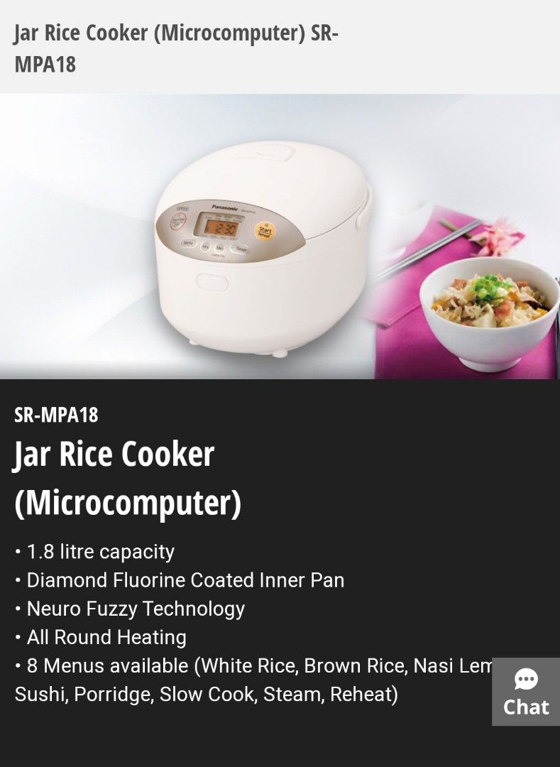Panasonic Rice Cooker 10 cups