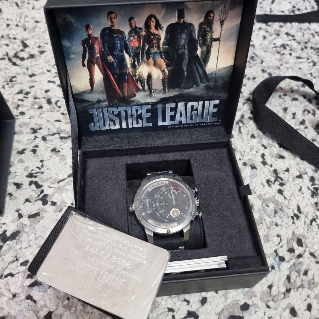 Police justice league watch set clearance