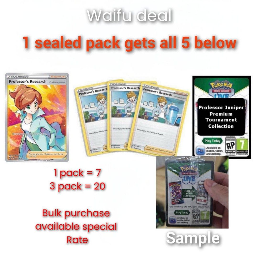 Professor Research Promo ft Professor Juniper Pokmon Pokemon TCG, Hobbies  & Toys, Toys & Games on Carousell