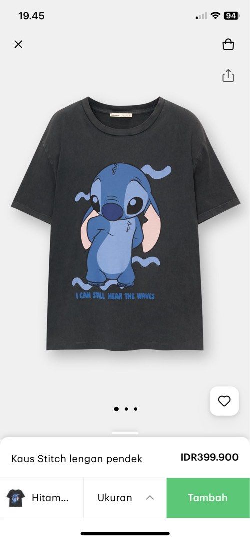 Pull&bear t-shirt Disney, Fesyen Wanita, Pakaian Wanita, Atasan di