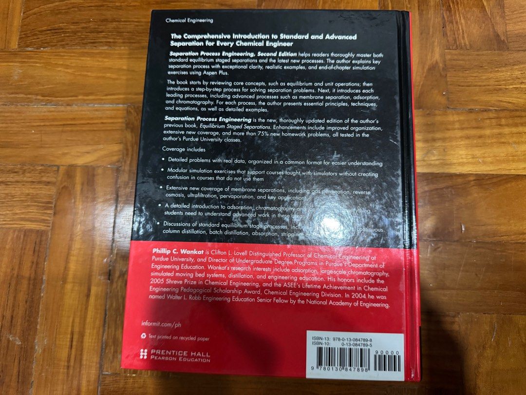 Separation process engineering second edition by phillip c wankat