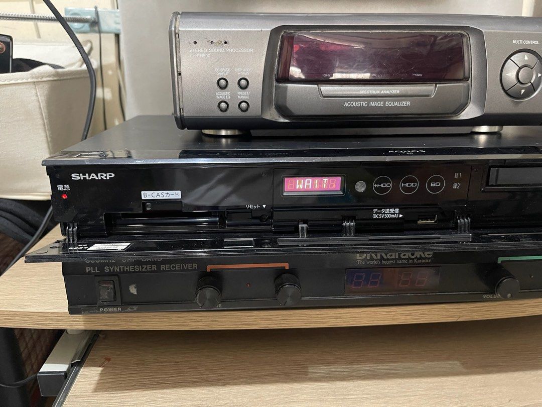 Sharp Bluray 3D Technics Equalizer and DKK karaoke Bundle Sale Untested Kaya Mura (Category: Blu-Ray & Media Players) located in Caloocan City. Submitted by red_rob (Listing ID 1335285991, Image 1). Description: Bundle Sale/take all Only, Price of One, everything Must go All came from Japan 110v, All no remotes * Sharp Bluray 3D. With power, Untested ayaw, bumukas tray * Technics acoustic image equalizer. Untested, part of integrated compo, no po