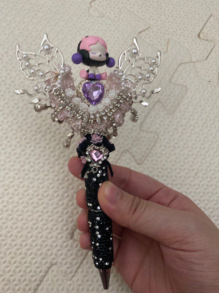Skullpanda pop bean fancy moon pen (Category: Stationery & School Supplies) located in Lucena. Submitted by cat09 (Listing ID 1335281283, Image 1). Description: Handcrafted Fancy beads and moon Rhinestone pen Feels very luxe when writing Sf not included .