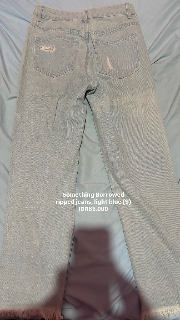 Something Borrowed Ripped Jeans, Fesyen Wanita, Pakaian Wanita
