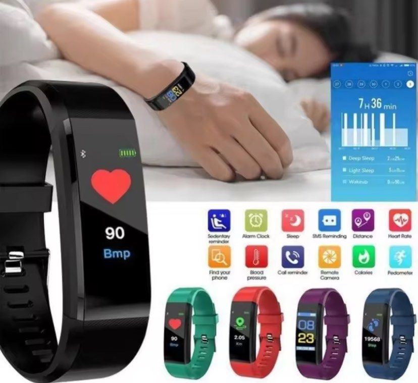 Sports Fitness Tracker Watch Men And Women Universal Waterproof Monitor New Intelligent Sports Bracelet Men s Fashion Watches Accessories Watches on Carousell