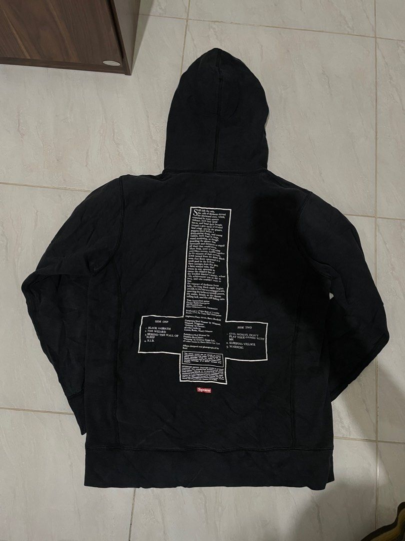 SUPREME BLACK SABBATH HOODIE. not balenciaga not gucci not louis vuitton not givenchy not vetements not carhartt not stussy Fesyen Pria Pakaian Atasan di Carousell