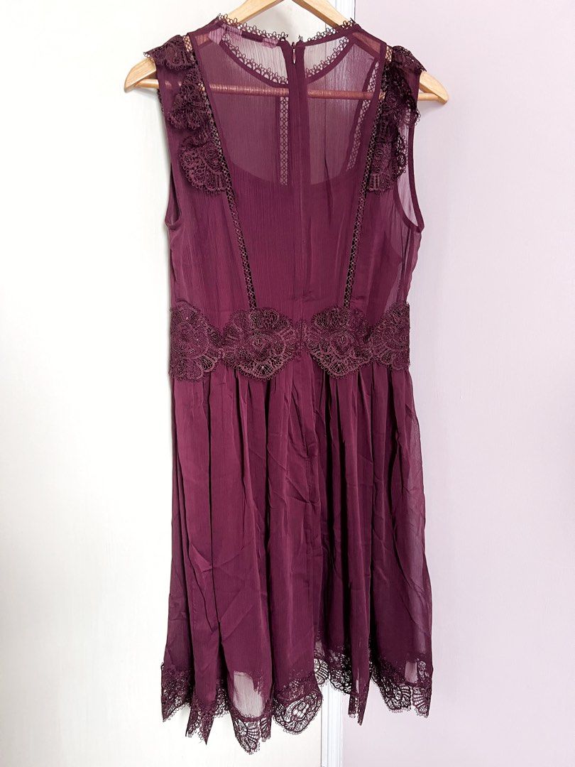 Ted baker claret lace dress [without label], , & , - Carousell