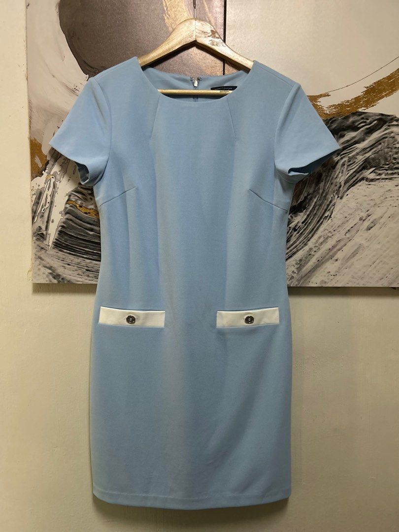 Tommy Hilfiger Faux Pocket Shift Dress Women s Fashion Dresses Sets Dresses on Carousell