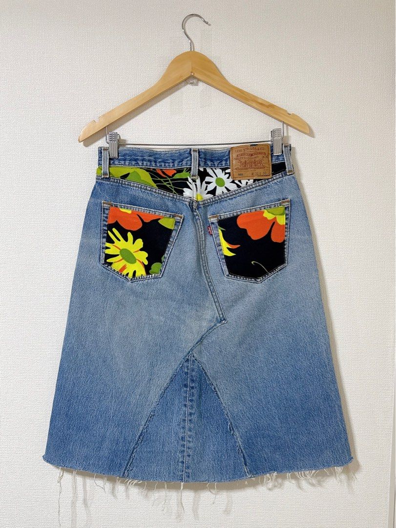 Vintage Levi s patched work skirt