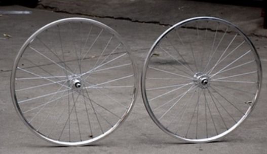 Vintage Retro Legend 700C Rim Brake Fixie Fixed Gear Single Speed Wheelset Wheel Set Pista Steel Bicycle Sports Equipment Bicycles Parts Parts Accessories on Carousell