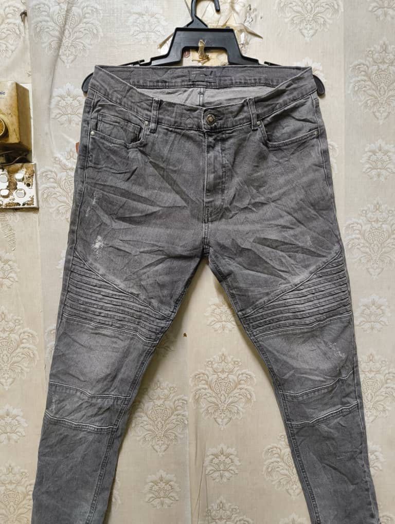 ZARA MAN BIKER JEANS SKINNY FIT Men s Fashion Bottoms Jeans on Carousell