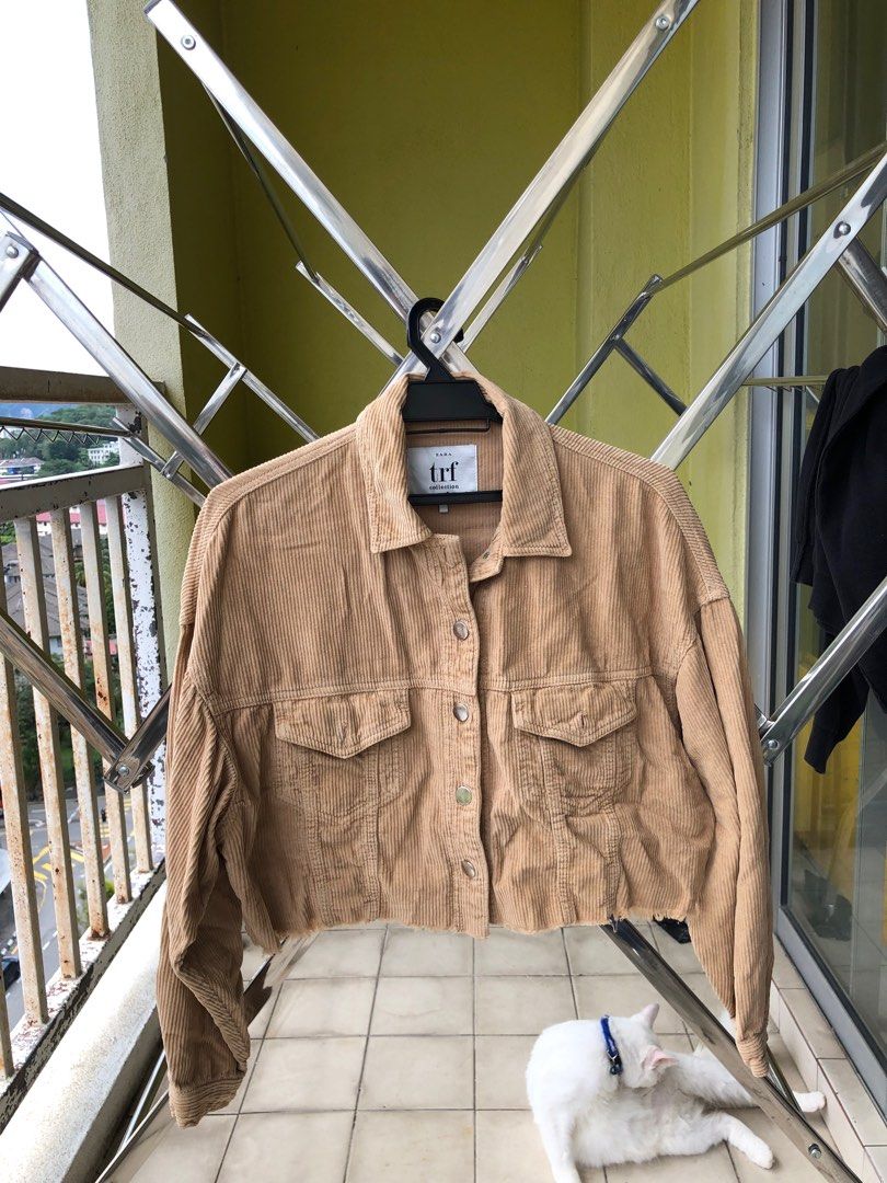 ZARA trf collection Corduroy Cropped Jacket