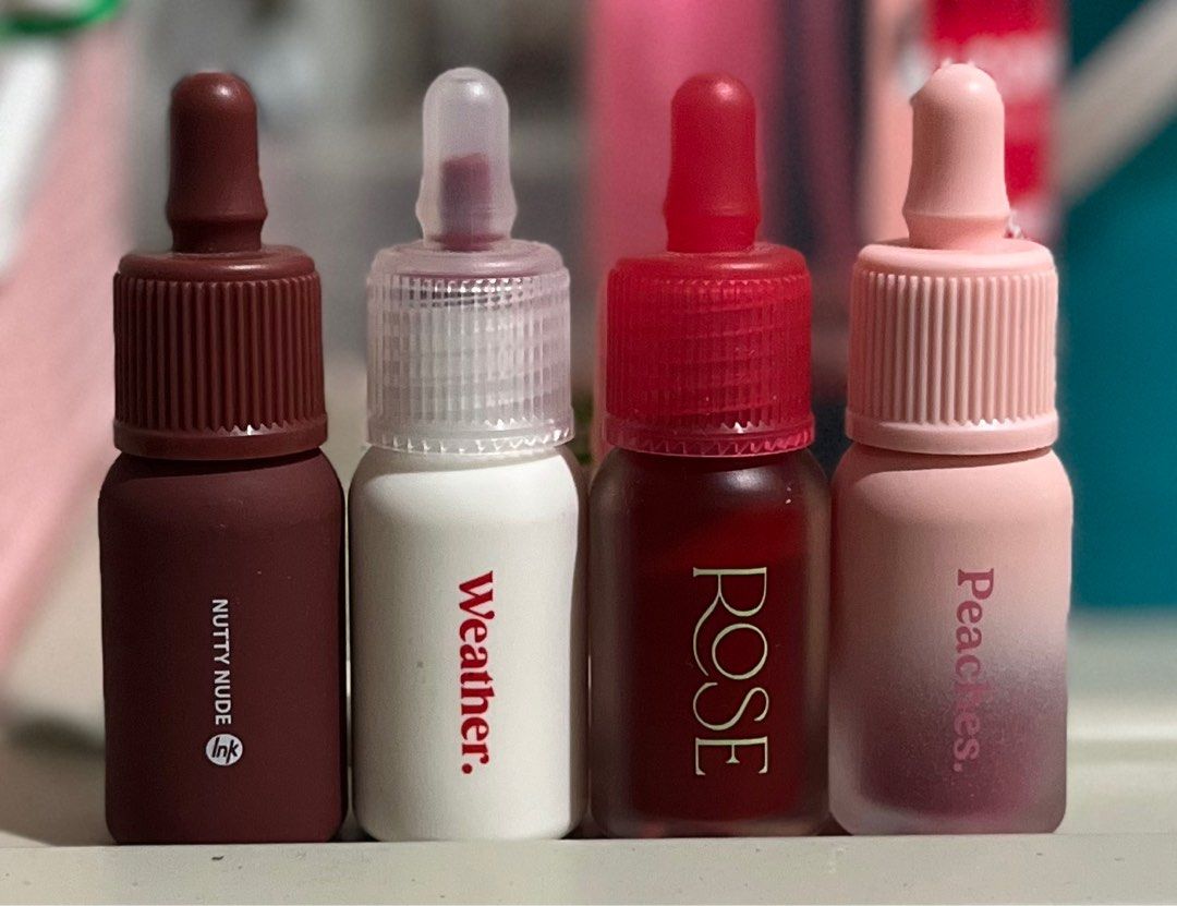 4 pc Peripera Lip Tints (Category: Makeup) located in Gapan. Submitted by anitsirc19 (Listing ID 1339317899, Image 2). Description: ❗️💯 Original Peripera bought from Clublio ❗️Original Price: 509php each ❗️Cherry Rose, Enjoy Mute, Nutty Nude, Fluppy Peach ❗️Used for swatch only RFS: di bagay yung shades sa akin 😅, only kept 2 shades.