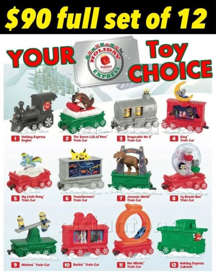 Mcdonalds toy train set sales