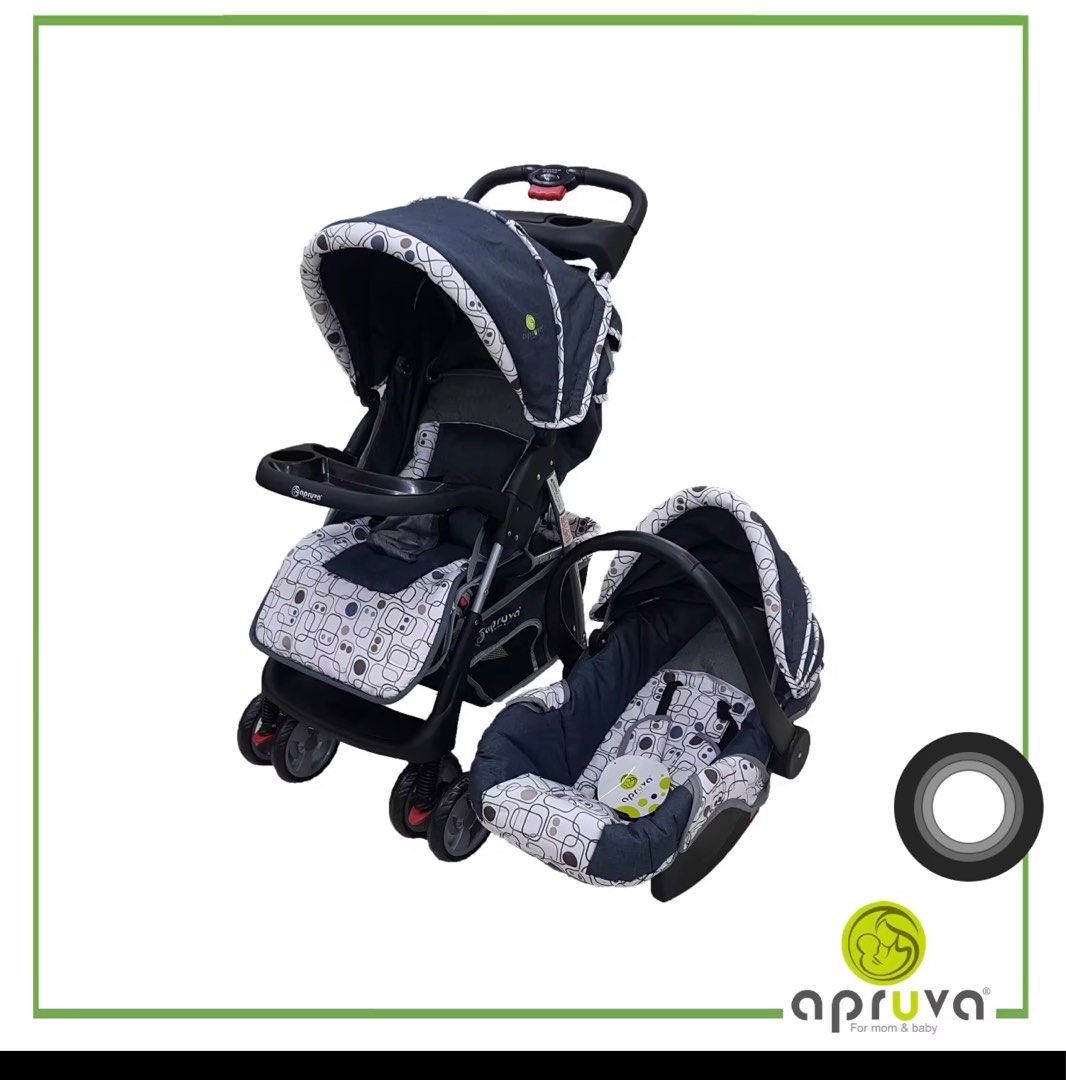 Apruva One Touch Stroller with Car Seat Babies Kids Going Out Strollers on Carousell