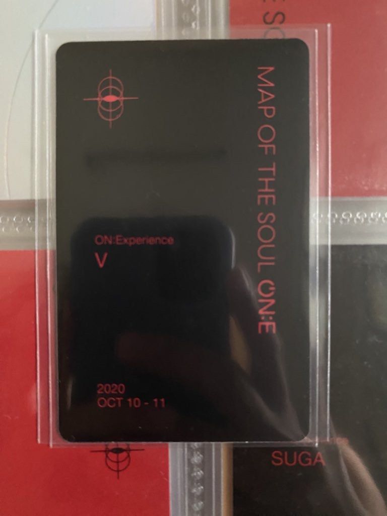BTS Taehyung V MOTS ON:E dvd pc photocard (Category: K-Wave Merchandise) located in Manila. Submitted by kookoocart (Listing ID 1339340738, Image 2). Description: 𓂋 mint condition 𓂋 loc: mnl 𓂋 mod: sdd/ggx/j&t 𓂋 mop: gcash.