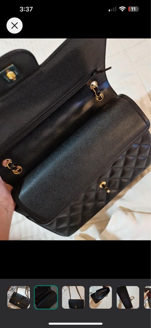 Chanel double flap bag ( Preloved) (Category: Luxury Bags & Wallets) located in Pasig City. Submitted by plslovemeagain (Listing ID 1339294634, Image 2). Description: With box With dust bag No card.