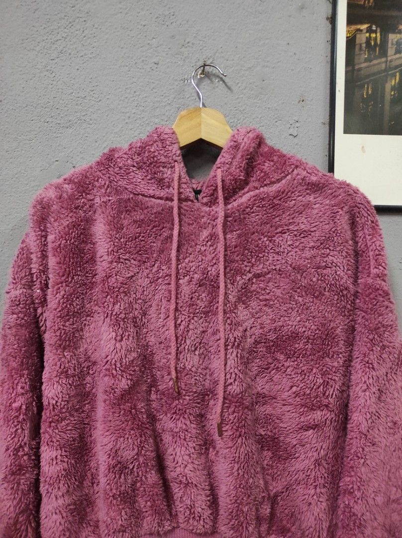 forever 21 japan branded hoodie hooded sweater fleece Sherpa style Women s Fashion Coats Jackets and Outerwear on Carousell