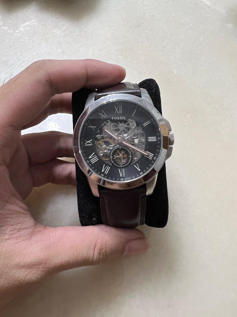 Fossil ME3095 automatic watch leather strap Men s Fashion Watches Accessories Watches on Carousell