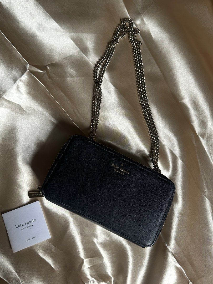 Authentic Kate Spade Connie Double Zip Chain Crossbody Bag Women s Fashion Bags Wallets Cross body Bags on Carousell