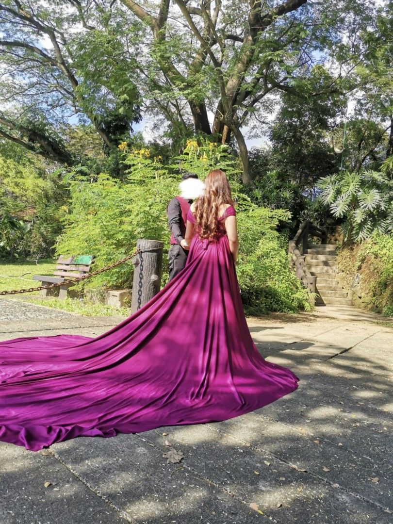 burgundy dresses near me Burgundy long sleeves winter wedding wool dress TT0187  Xiaolizi