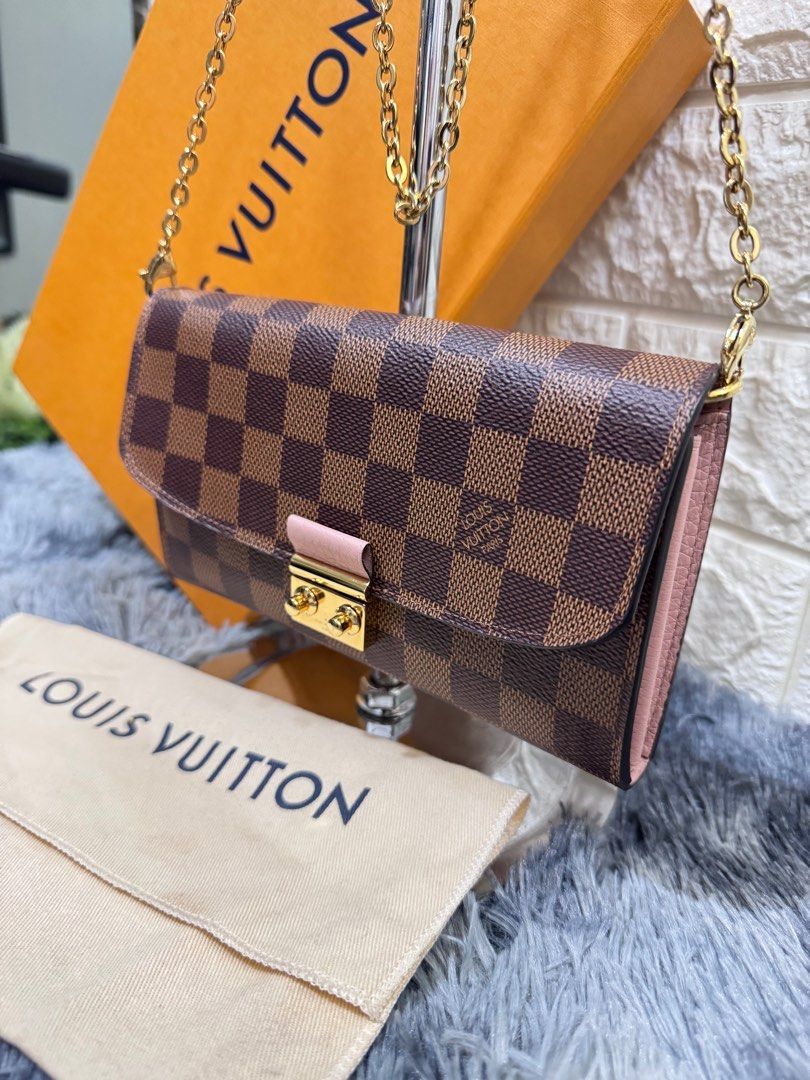 LV Croisette Chain Wallet Bag (Category: Luxury Bags & Wallets) located in Quezon City. Submitted by christineboller (Listing ID 1339332857, Image 2). Description: Louis Vuitton Damier Croisette Wallet Bag In 9.8/10 condition, almost new comes with box, GHW chain and dustbag for only Php49k.
