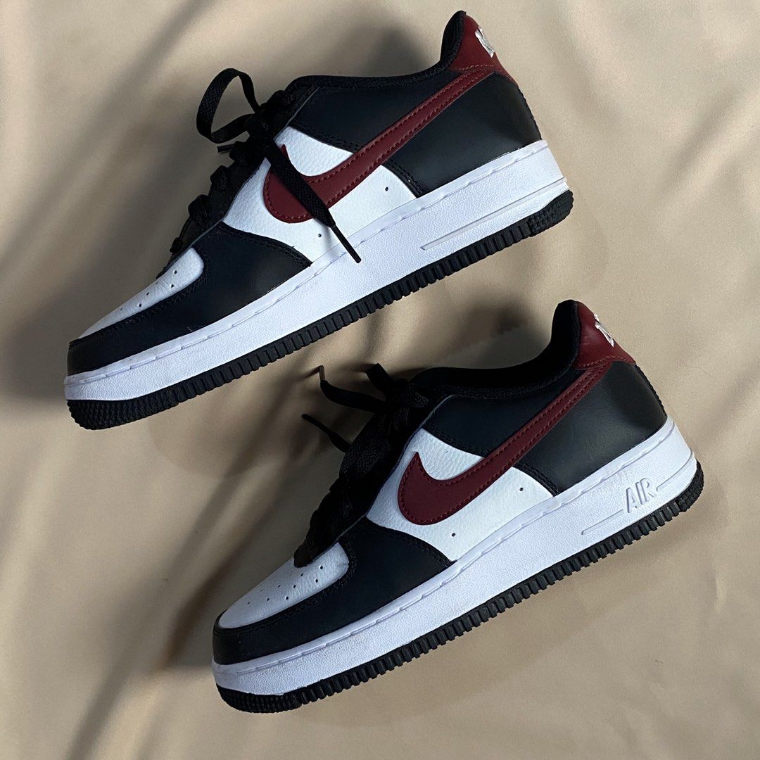 black and red air force 1 footlocker