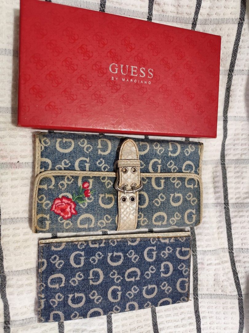 Original Guess Long Wallet Denim with checkbook case and box authentic (Category: Wallets & Card holders) located in Caloocan City. Submitted by fc101 (Listing ID 1339174677, Image 1). Description: 💯original authentic legit guess denim long wallet with box manage your expectations please.